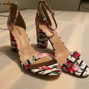 Just Fab Summer Floral Heels